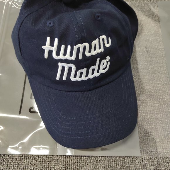 Human Made Hat With White Logo Navy Blue - Picture 5 of 5